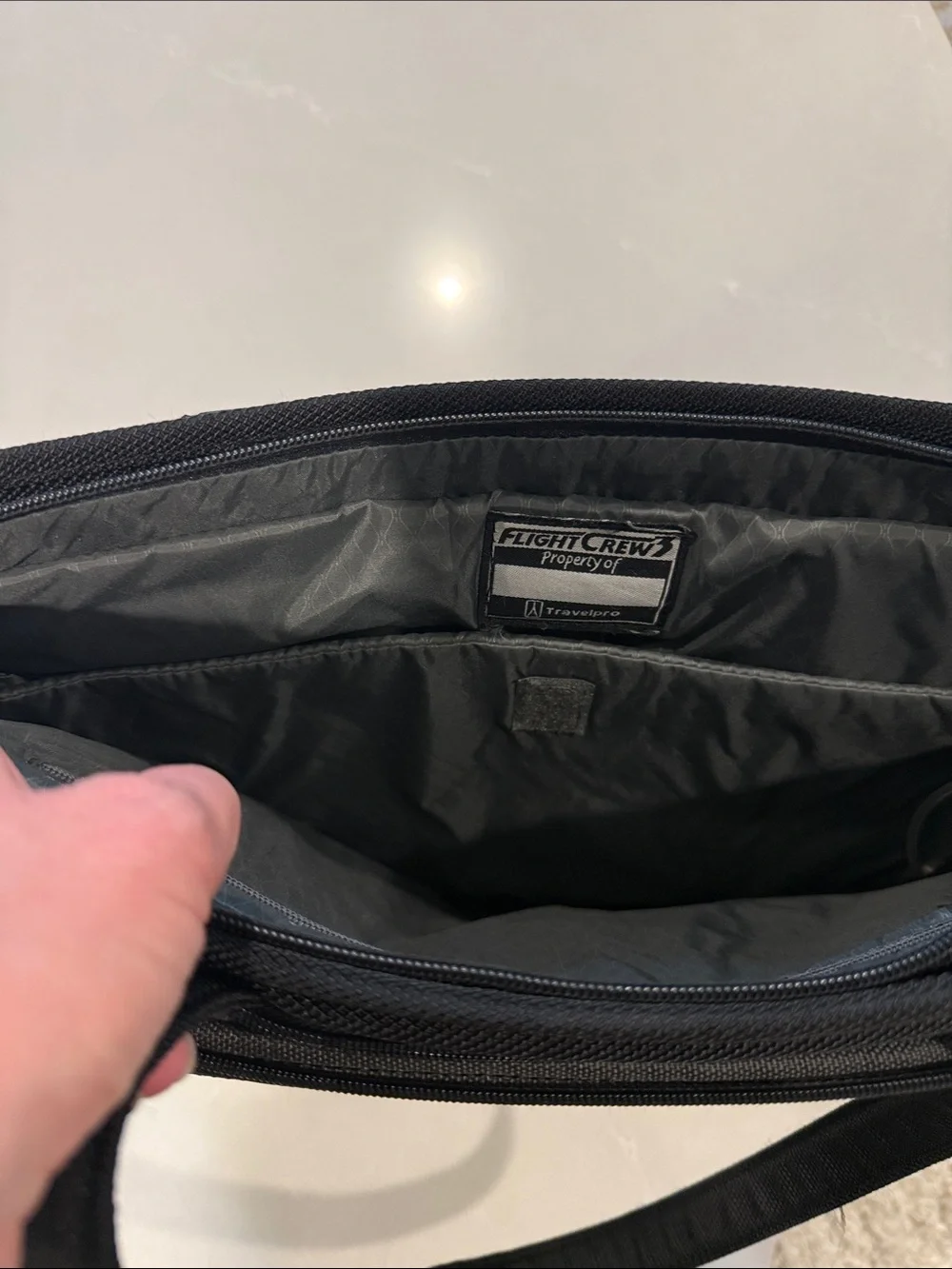 Black Laptop Tote with Front Zip Pocket - Unbranded